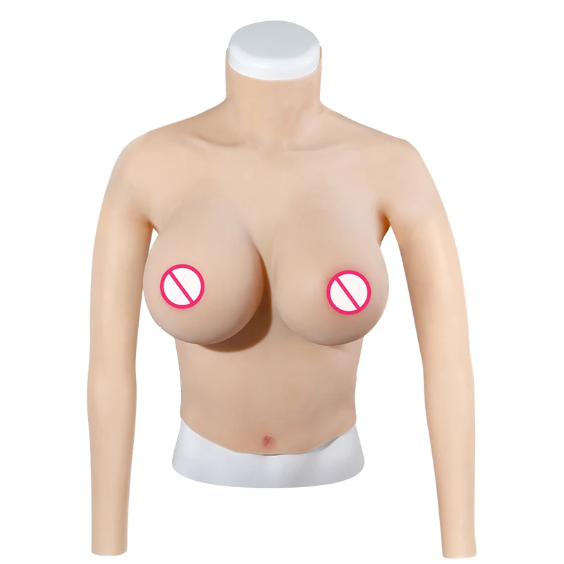 Pseudo Female Transvestite Simulation Silicone Long Sleeve Half Body Breast Male Dressed as Female Pseudo Female Products