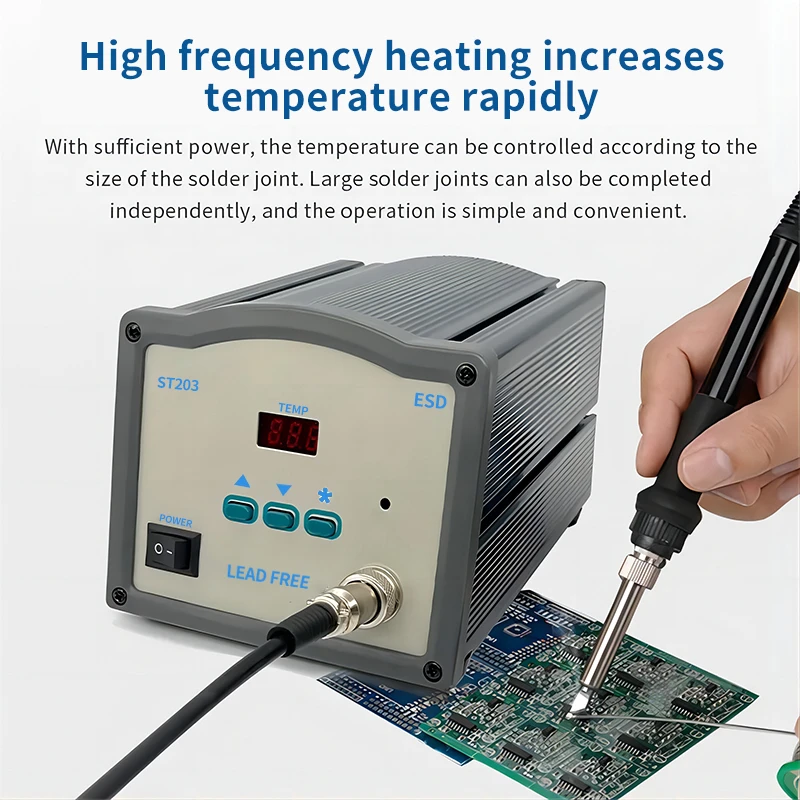 High Quality ST203H 90W LCD Display Intelligent Lead-free New Soldering Iron Station for Professional Repairing Working
