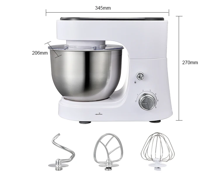 Electric egg batidora machine 6 seep 800w stand mixer for bakery food mixer 4 in 1 home planetary mixer