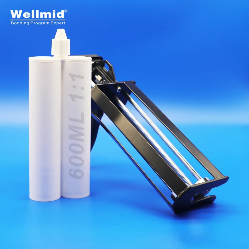600ML 1:1 Epoxy Adhesives Dispensing Gun 2K Kit Portable Double Tube Mixing Dispenser Loctite ARALDITE 3M Cartridge AB Glue Gun