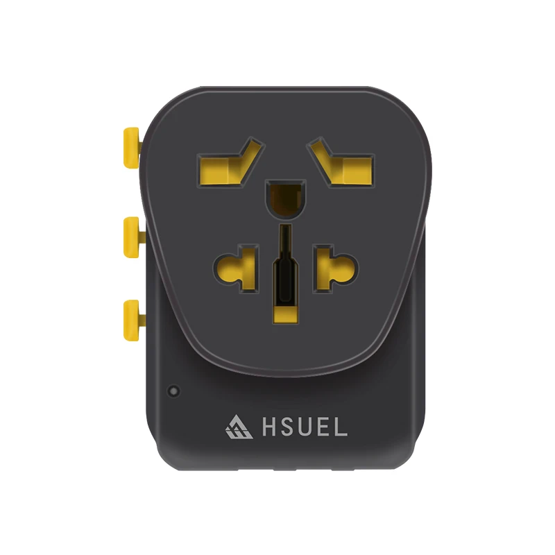 White 30W Earthed Universal Travel Adaptor with 18W QC&PD 3.0 Type C,3USB ports