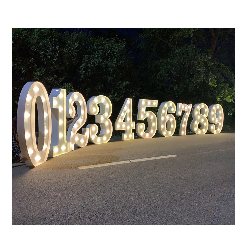 wholesale stainless  steel  4ft marry me Bulb letters Alphabet Marquee Letters  numbers