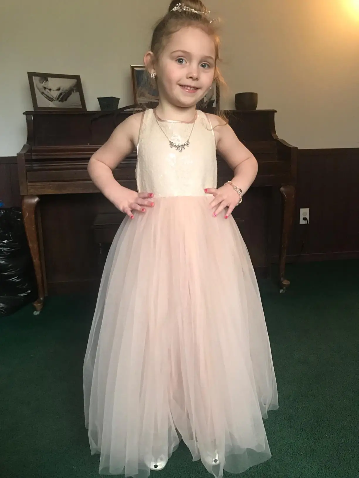 Supply High Quality Elegant Tulle Beautiful Formal Ruffle Sequins Blue Fairy Long Maxi Tutu Dresses With Bow