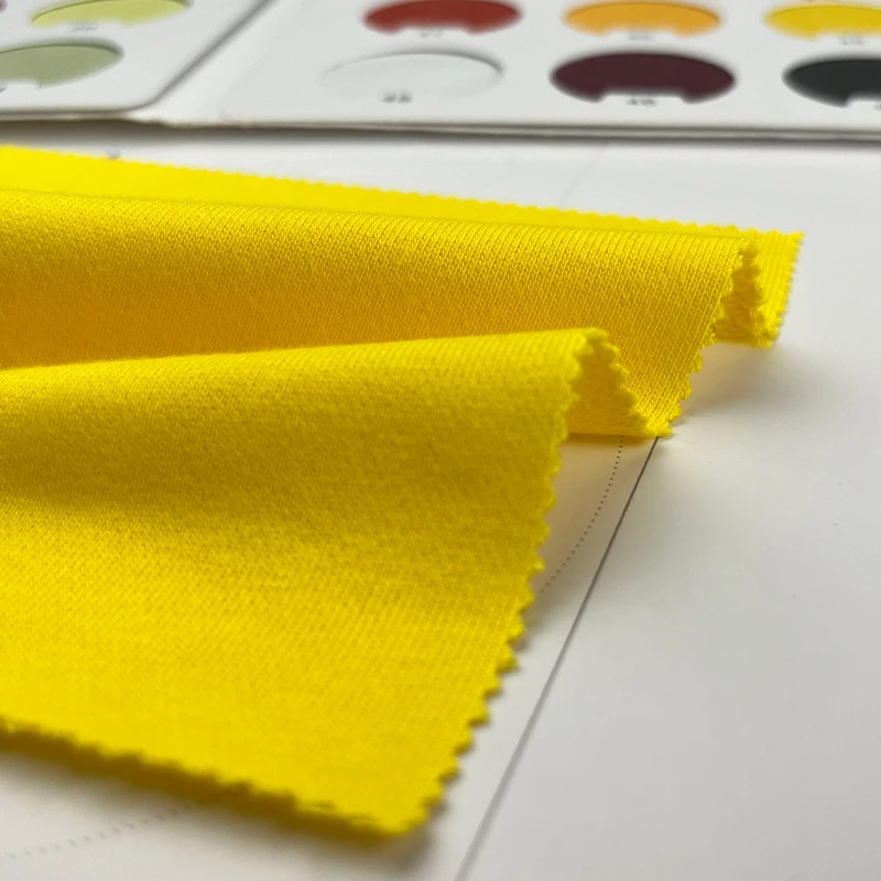 custom 250g comfort knit plain 81%organic cotton 19%polyester colorful french terry fabric for hoodie