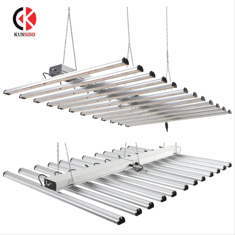 
2.91umol/J Dimmable Folding 800W 1000W vertical farming hydroponic led grow light for indoor plant greenhouse grow tent 