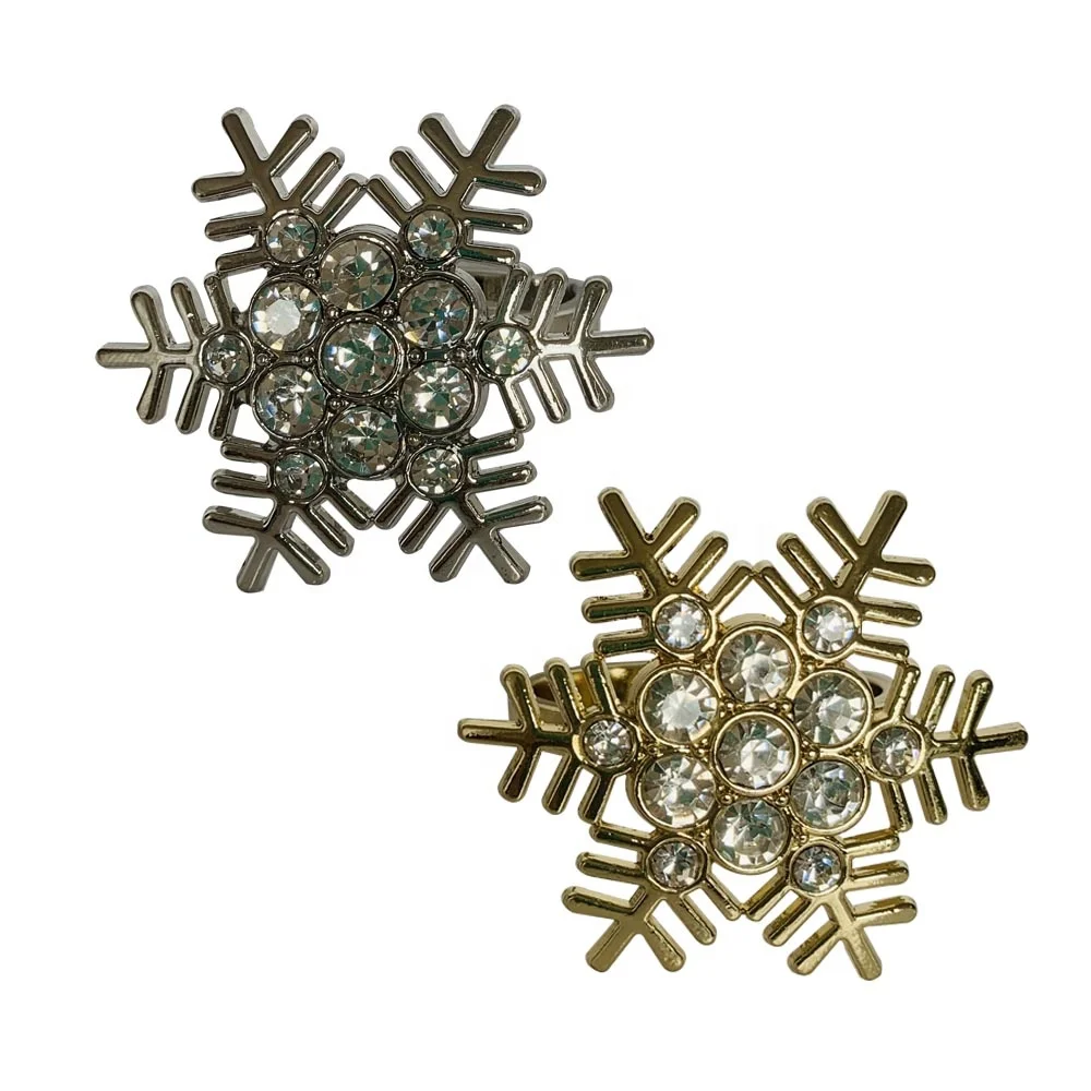 metal snowflake Christmas napkin ring for table decoration