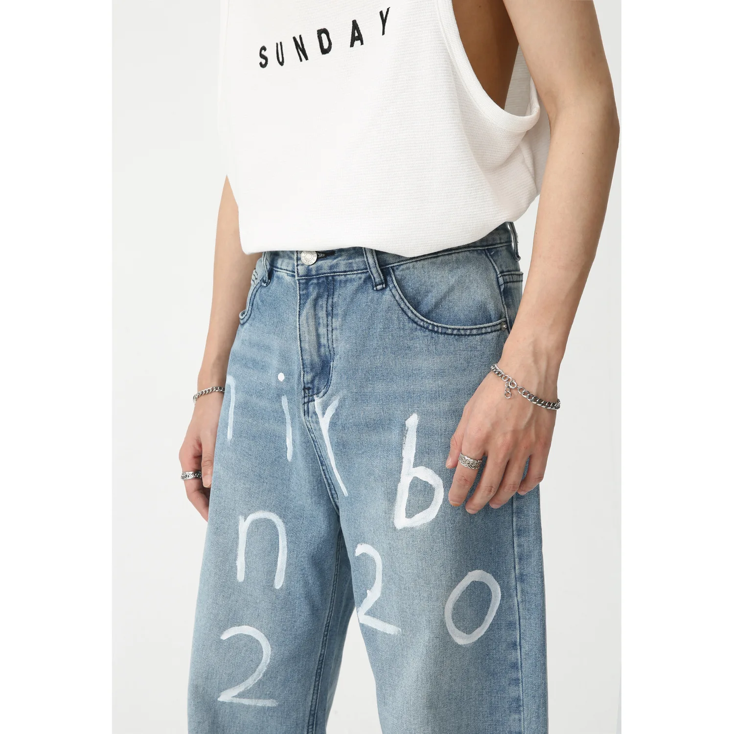 High Quality Custom Men Clothes Denim Pants Zipper Baggy Trousers Casual Wash Pant Work Out Jeans For Men