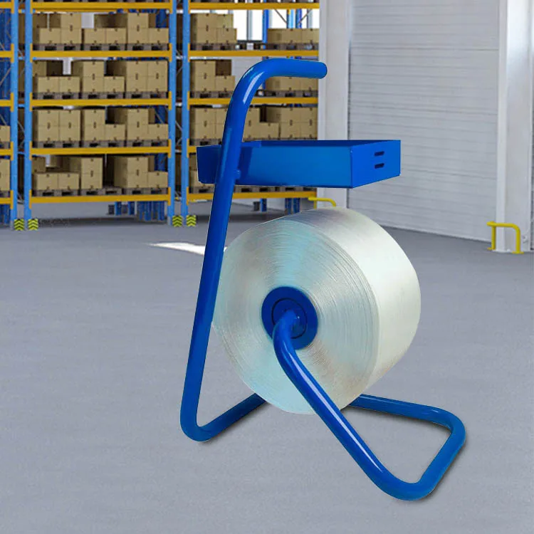 JH-Mech Industrial Strapping Dispenser For Poly Strapping With Spacious Tray Sturdy Handheld Heavy-Duty Strapping Band Dispenser