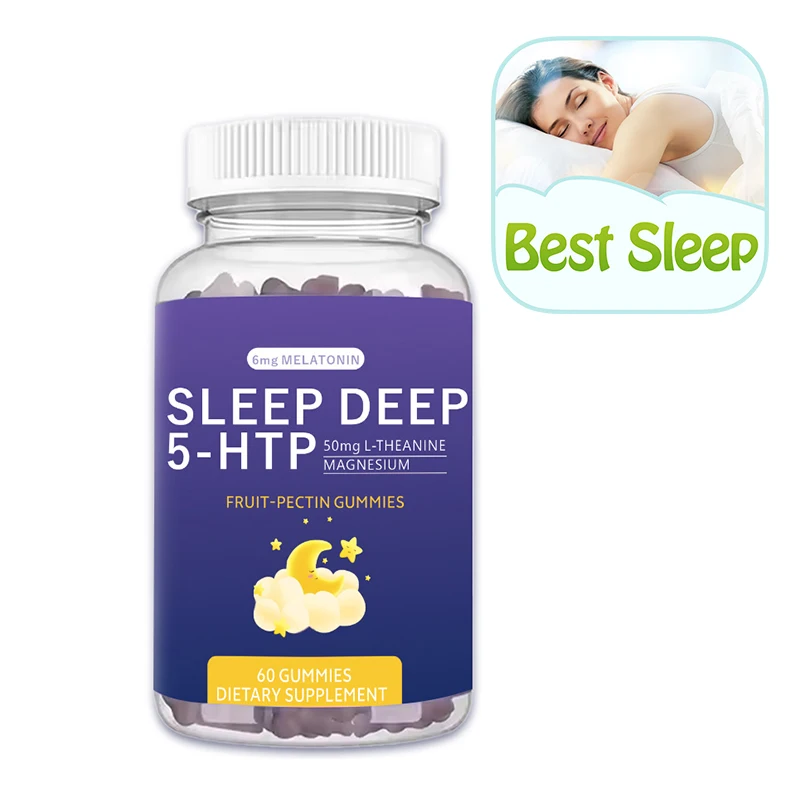 Sugar free melatonin 6mg 5-htp gaba gummies wholesale melatonin sleep gummy ashwagandha gummies melatonin