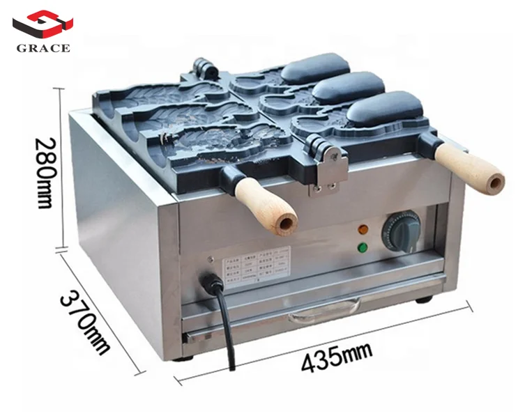 Commercial Sun Big Open Fish Egg Cake Ice Cream Gas Electric Taiyaki Making Machine