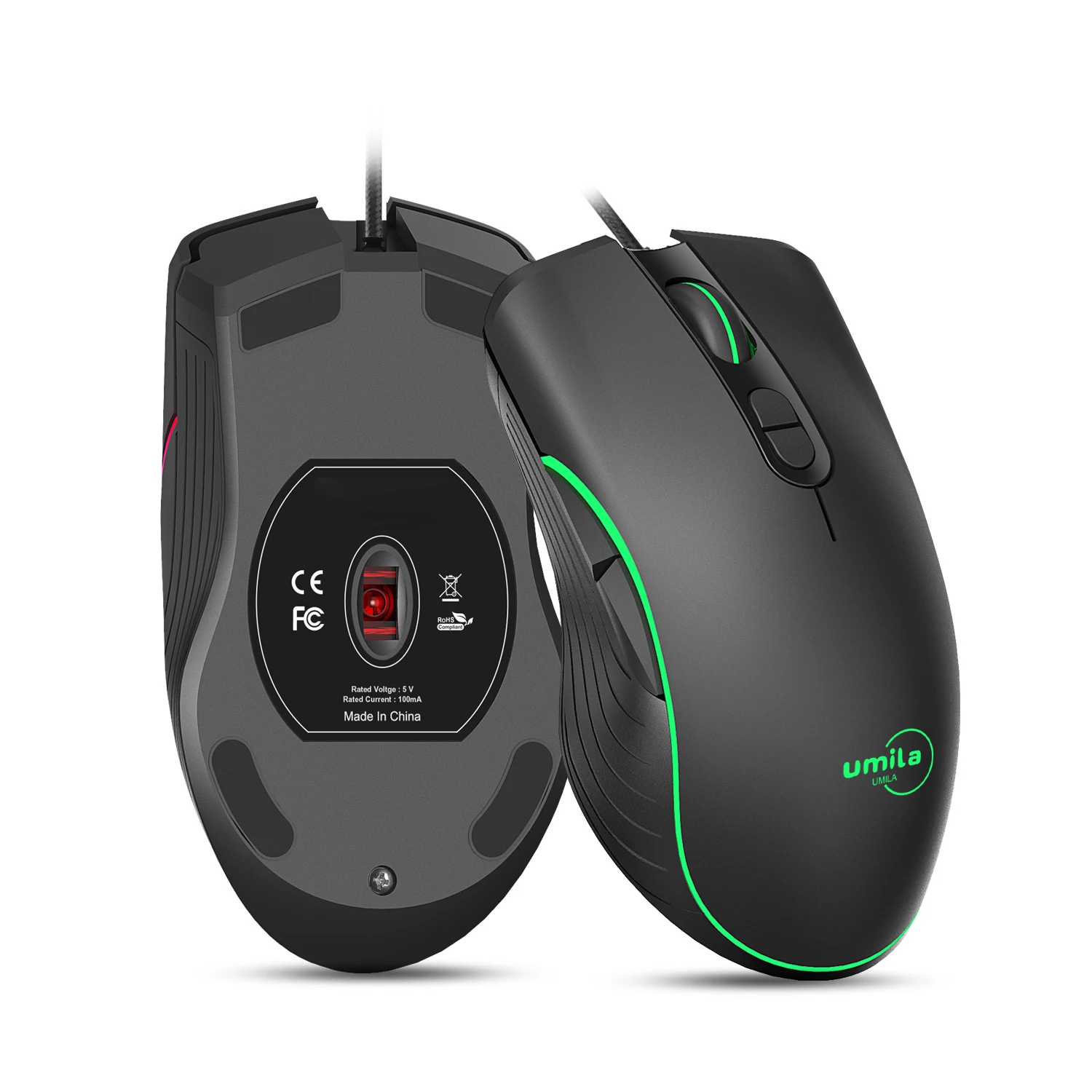 Эргономичная игровая мышь с пользовательским логотипом 7D