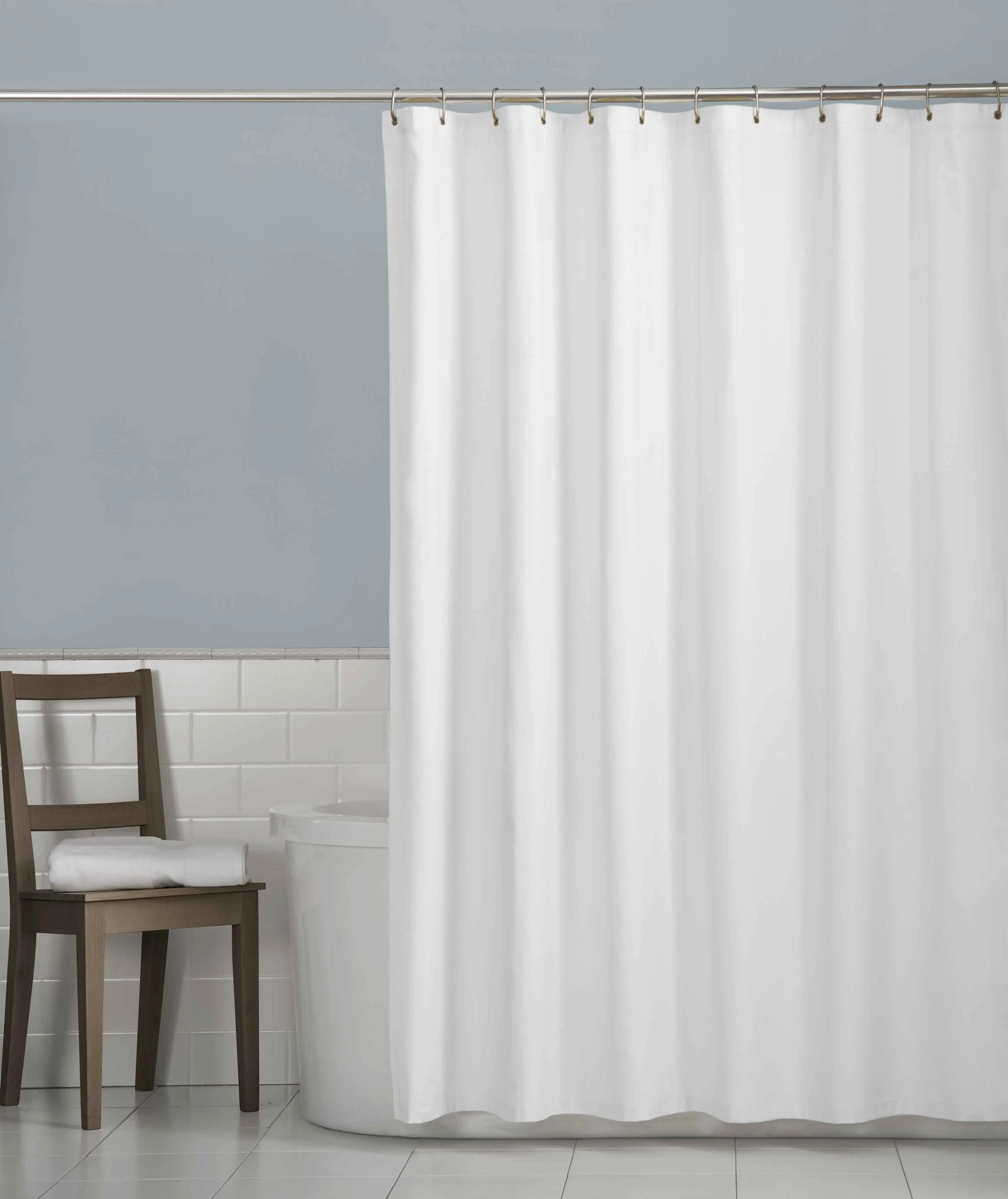 
Solid white pe shower curtain liner  (60495555085)