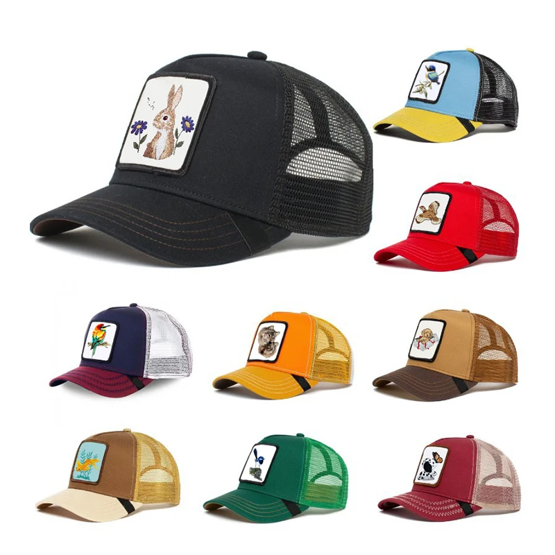OEM Wholesale Price 5/6 Panel Men Mesh Baseball Caps Custom Embroidery Logo Adjustable Size Cotton Trucker Hats