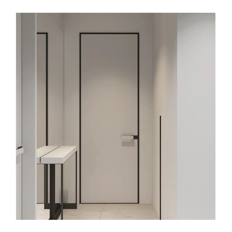 Customized aluminum frame wooden door modern design invisible secret door adjustable hidden invisible concealed door