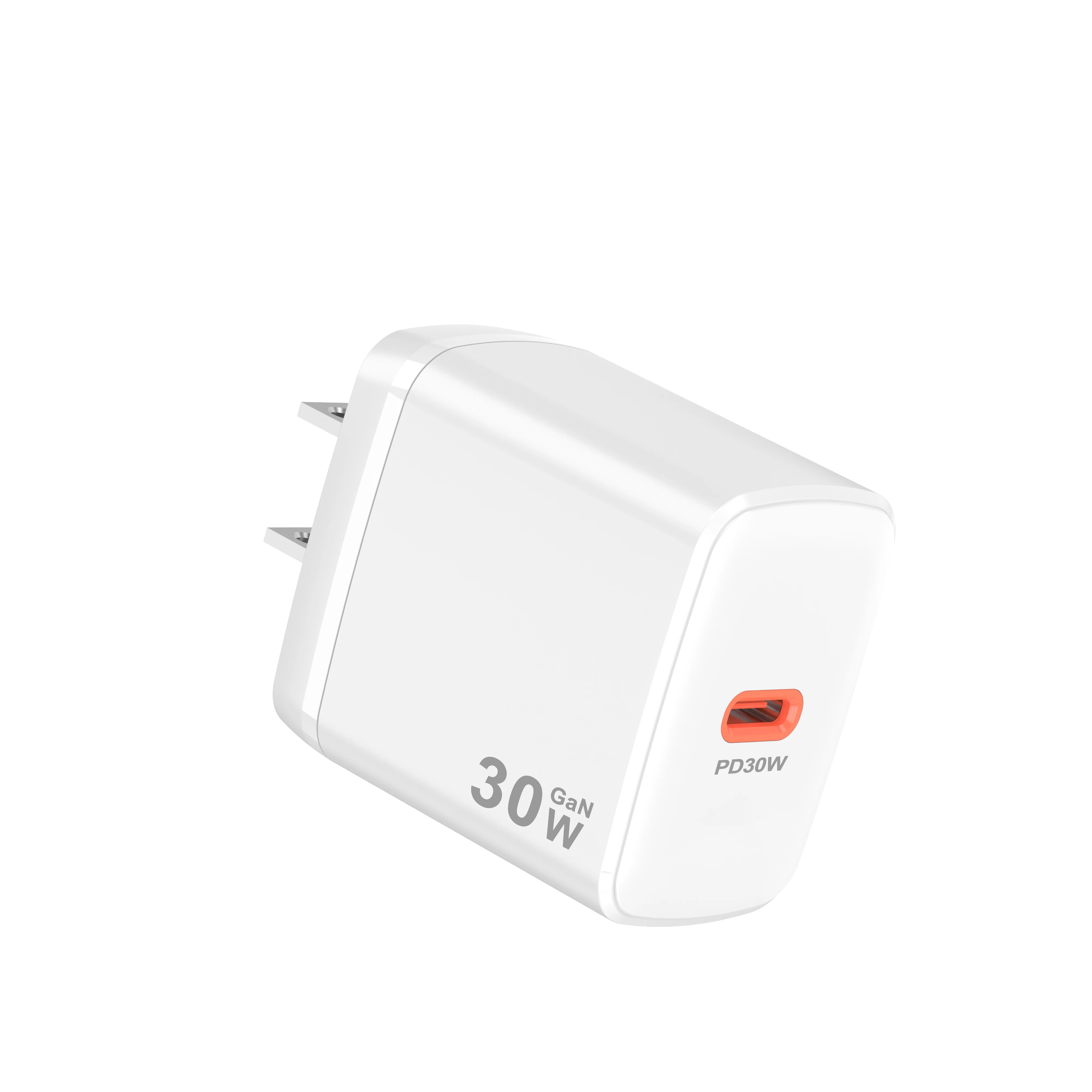 US EU PD30W/PPS33W 1-Port GaN Dual C Quick Charge USB C Fast Charging Electric Mobile Phone Power Supply  Wall  Travel Charger
