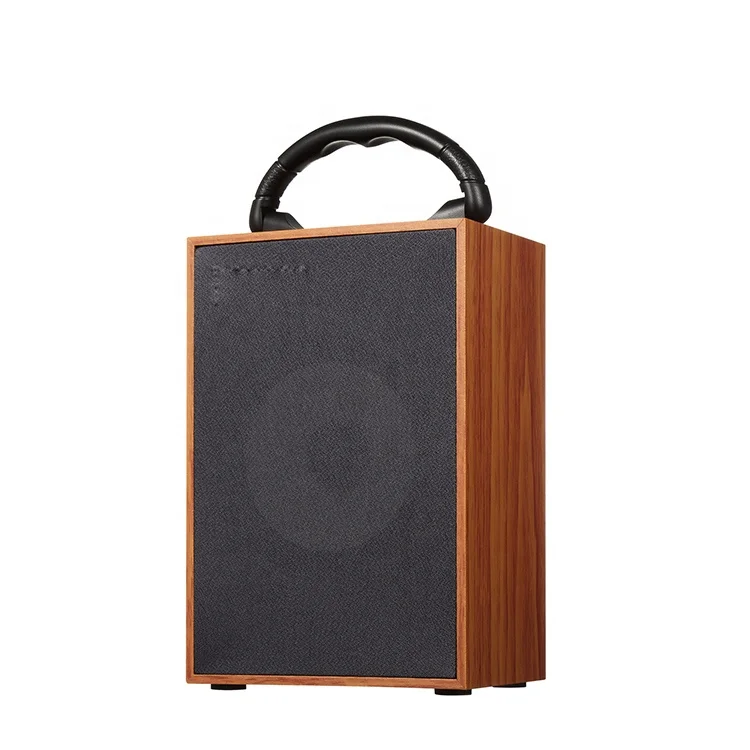 
Wooden Style Material Outdoor Sound Speaker Big Sound Loudspeaker with Lifting Yoke 