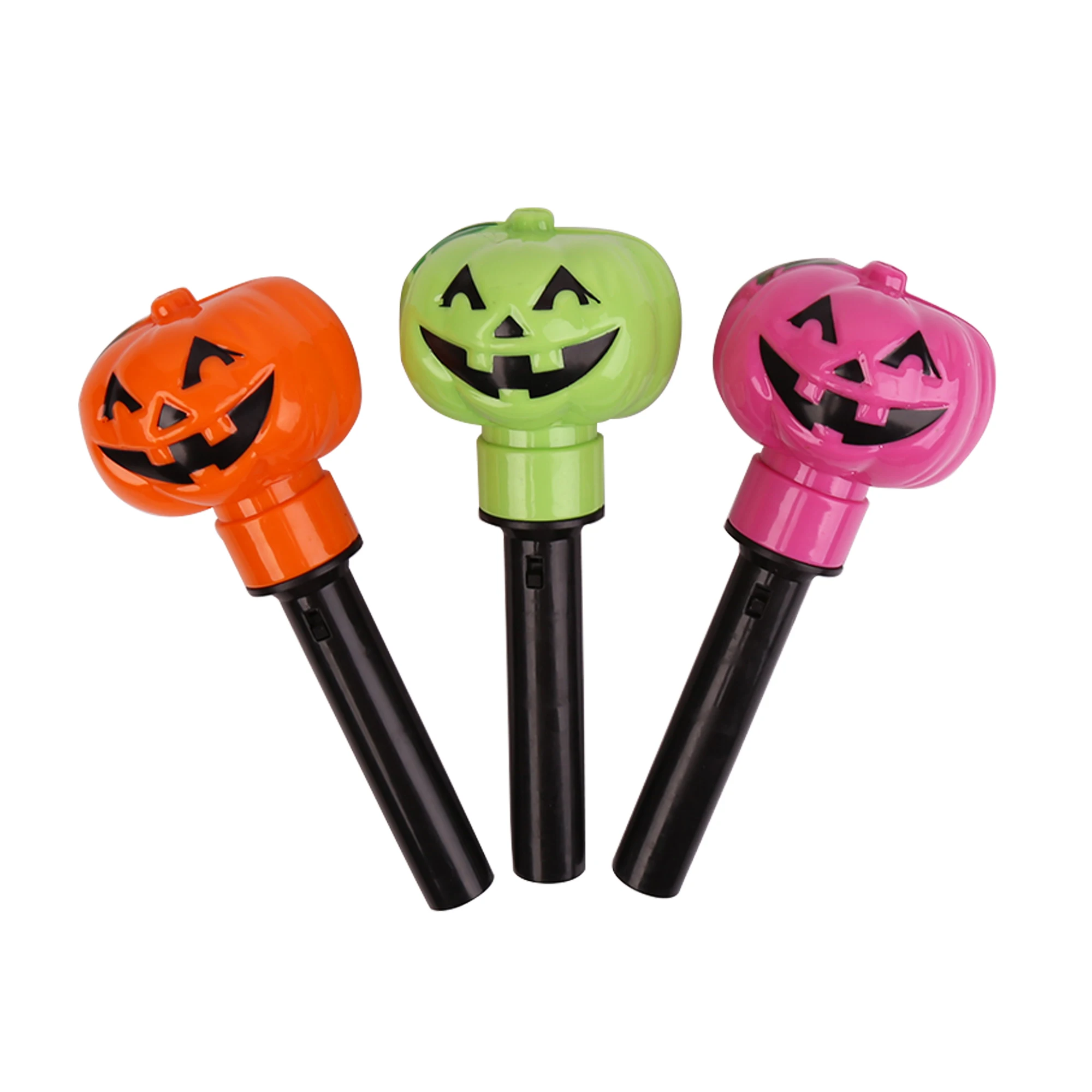 Halloween Novelty toy Mini flash bar with sling mini Pumpkin  lights up wand