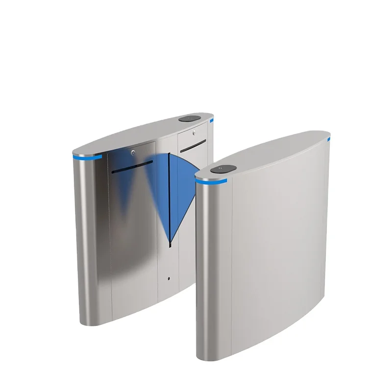 Fingerprint High Security Flap Barrier Turnstile Fingerprint Flap Barrier Turnstile Barcode Scanner for Administration Building