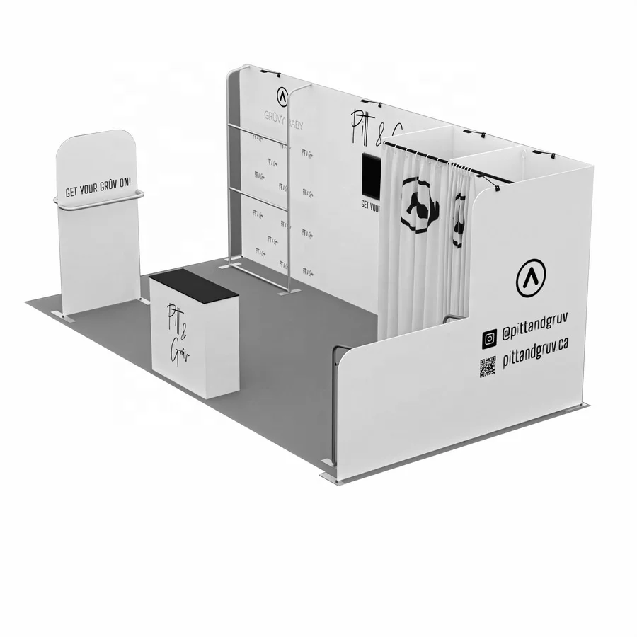 10x20 portable large display aluminum frame tension fabric trade show exhibition  booth
