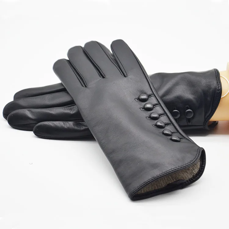 High Quality women Genuine Sheepskin leather gloves