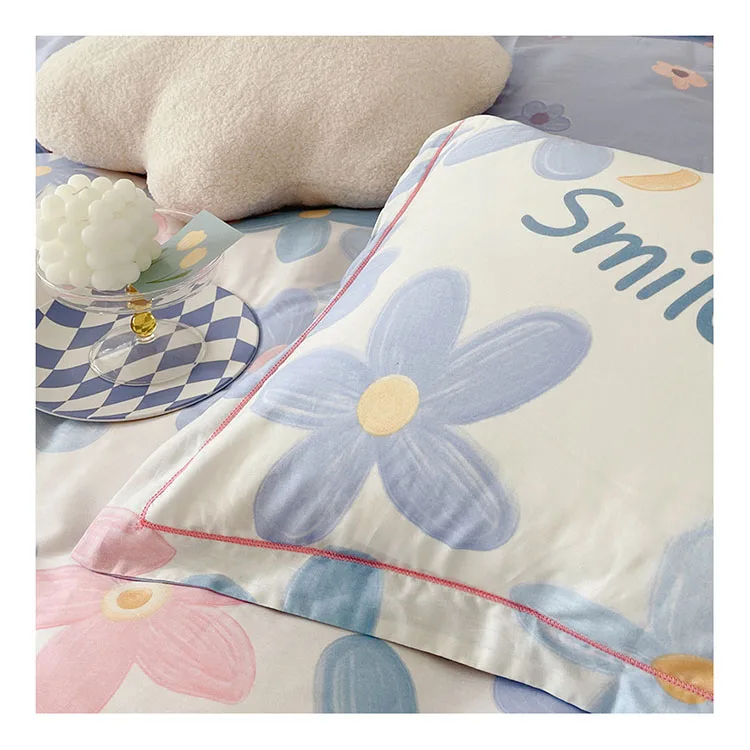 Customized Comforter 4 pieces design set bedding luxury 100% Cotton quality textile bed sheet