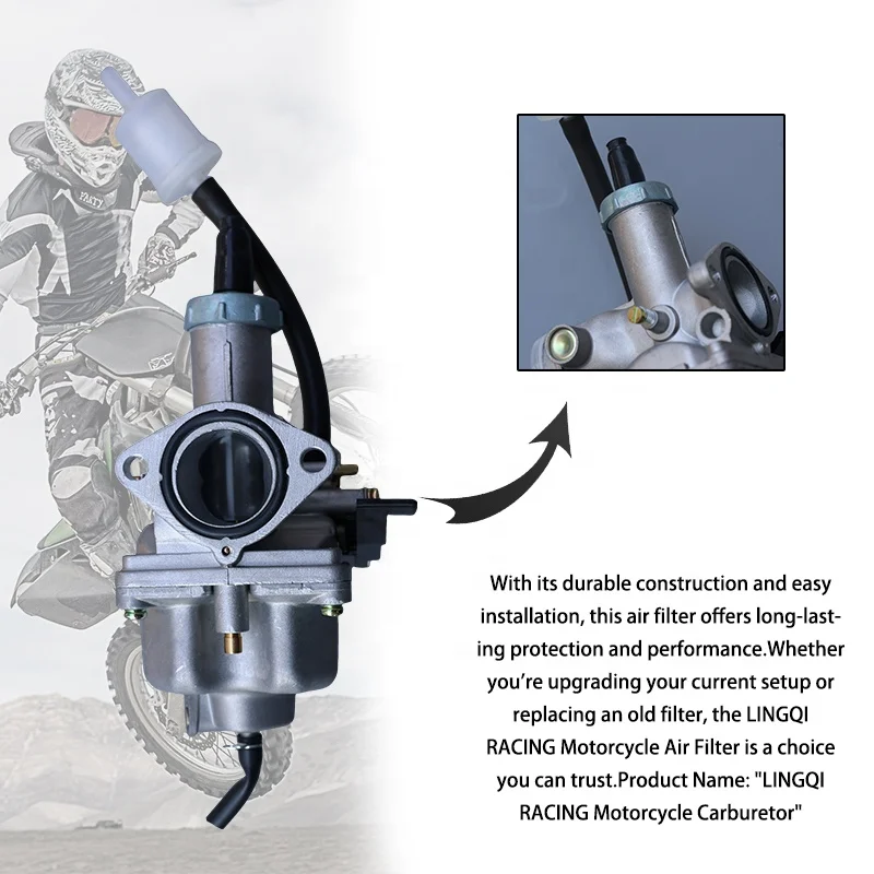 LING QI Motorcycle Accessories Carburetor With Oil Filter For  Motocross Motor Dirt Bike ATV Quad Motorbike