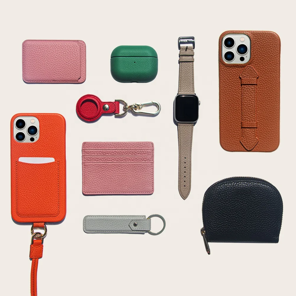 Customized Handmade Luxury full grain pebble leather phone case for iphone 12/11 pro max