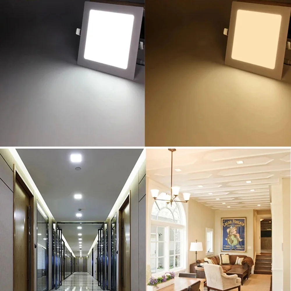 Optional Color Temperature Ceiling Panel Light 3w 6w 9w 12w 15W 18w 24w Standard Led Panel Light For Office Hotel Home