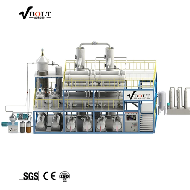 Переработка отработанного масла на базу, машина для дистилляции сырой нефти, мини-завод по переработке нефти