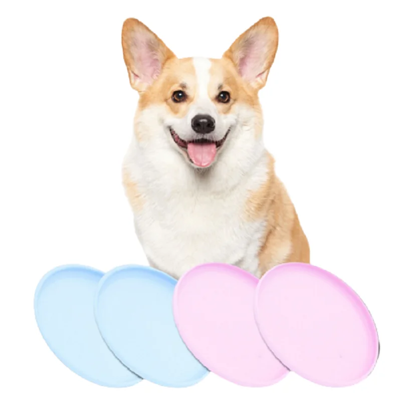 Dog Flying Disc Training Interactive Toys Puppy Flyer Toy Dog Frisbee Lightweight Soft  for Small Medium Pet