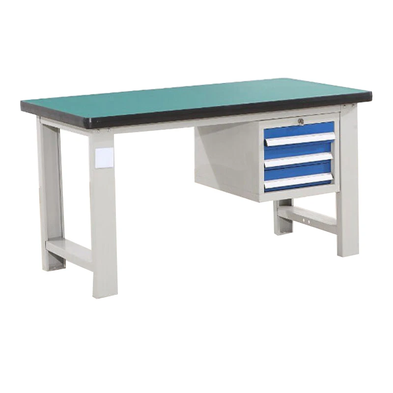 YINHOO Custom Industrial 2 Drawers Wooden Desktop Steel Work Bench Tool Workbench