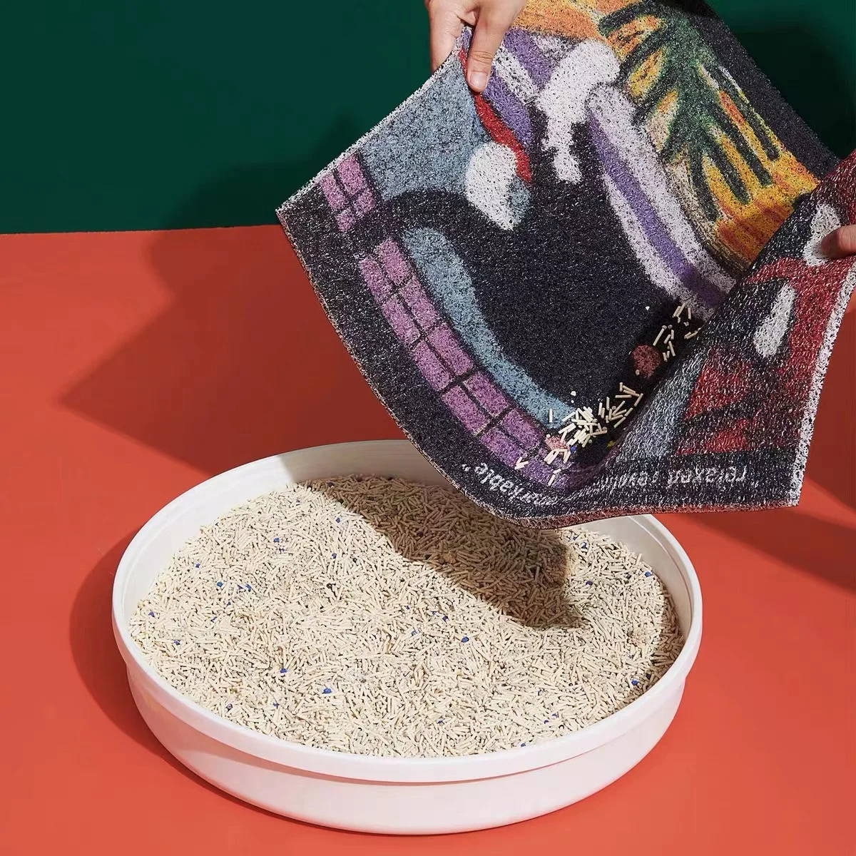 Home Using Pet Products cat litter catcher mat customized pet mat pet feeding mat