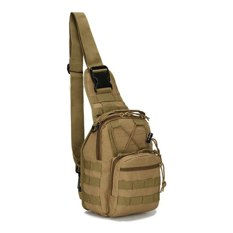 Outdoor sports shoulder green color hiking sling bag tactical sling bag
