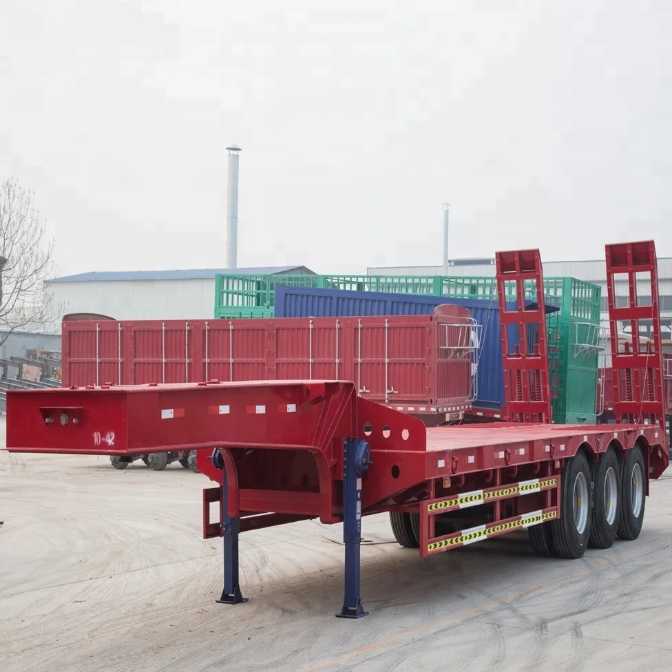 Hydraulic Detachable Gooseneck 4 Line 8 Axle 150Ton Lowbed Lowboy Low Loader Semi Trailer