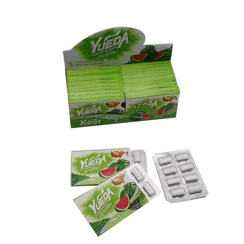Popular Creative Style Customized Leisure Snack Chewing Gum Watermelon