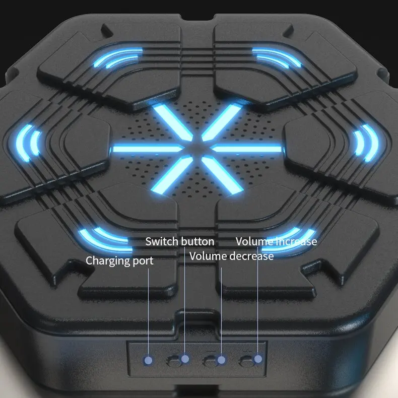 MAIBAO Custom Logo upgraded sound effects Home Fitness Music Boxing Target Lighted Smart Music Boxing Machine Wall with gloves