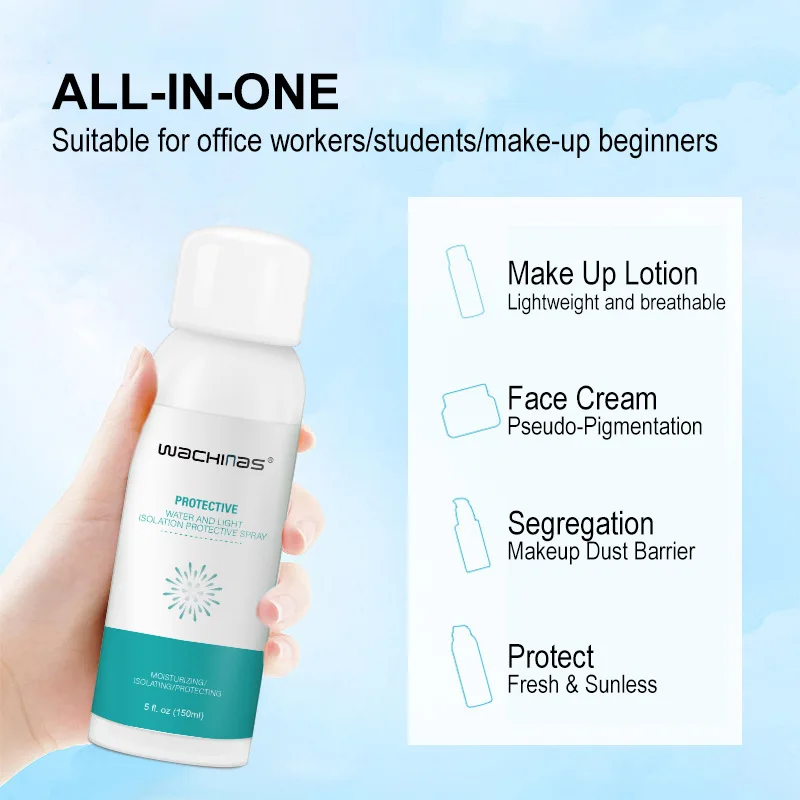 OEM Wholesale150mL Sunscreen Spray day facial body moisturizing  anti-oxidant cooling whitening sunscreen