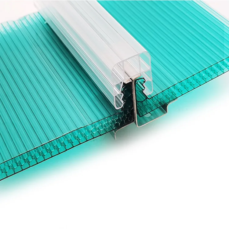 Custom size Colorful U-lock polycarbonate alveolar hollow sheet waterproof UV protect sheet for roofing Skylight