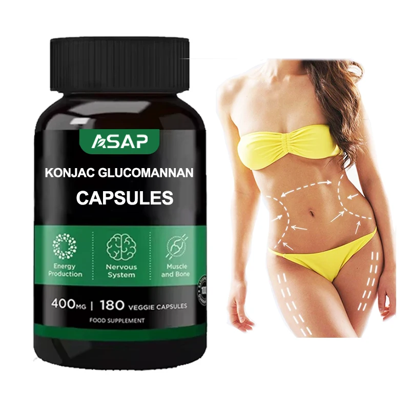 Private Label konjac glucomannan root Supplement Konjac Root Fiber Extract Konjac Glucomannan Capsules