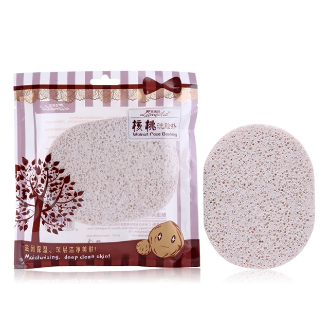 Губки для чистки лица Lameila privte, губка для глубокой очистки лица, грецкий орех, b2032