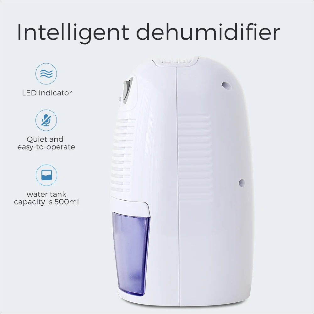 0.5 Liters translucent water tank Thermoelectric peltier ETD250 Portable dehumidifier