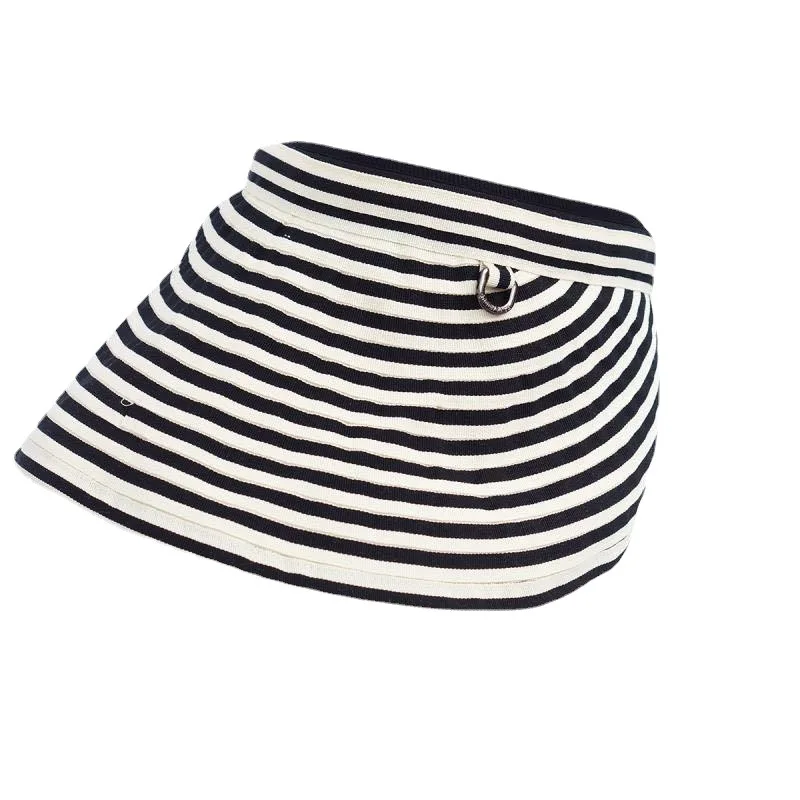 2024 hot selling black white striped sun protection spring summer quick dry waterproof gorras visor hat for women