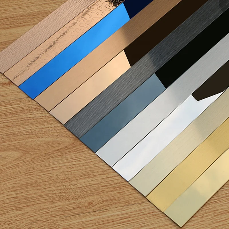 gold mirror 1mm thick decorative stainless steel strip for wall