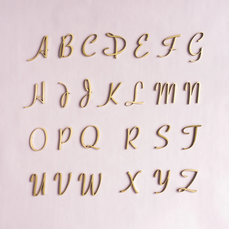 Qiansi WH-0024 Retro Decoration Brass Digital House Number and Letter Self-adhesive Creative Hotel Numbers and Letters Plate