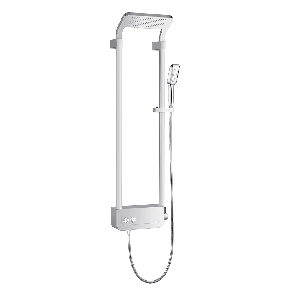 
Hot Sale High Quality 5 Colors Indoor Rain Bath Bathroom Stainless Steel Wall Bathroom Shower Panel with ABS Shower Head 