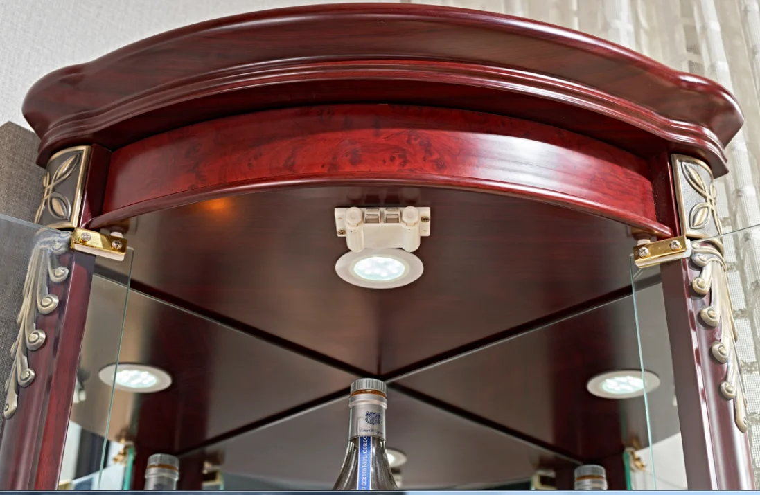The Best End-Top Antique Corner Display Bar Cabinet Wine Cabinet With Glass Door