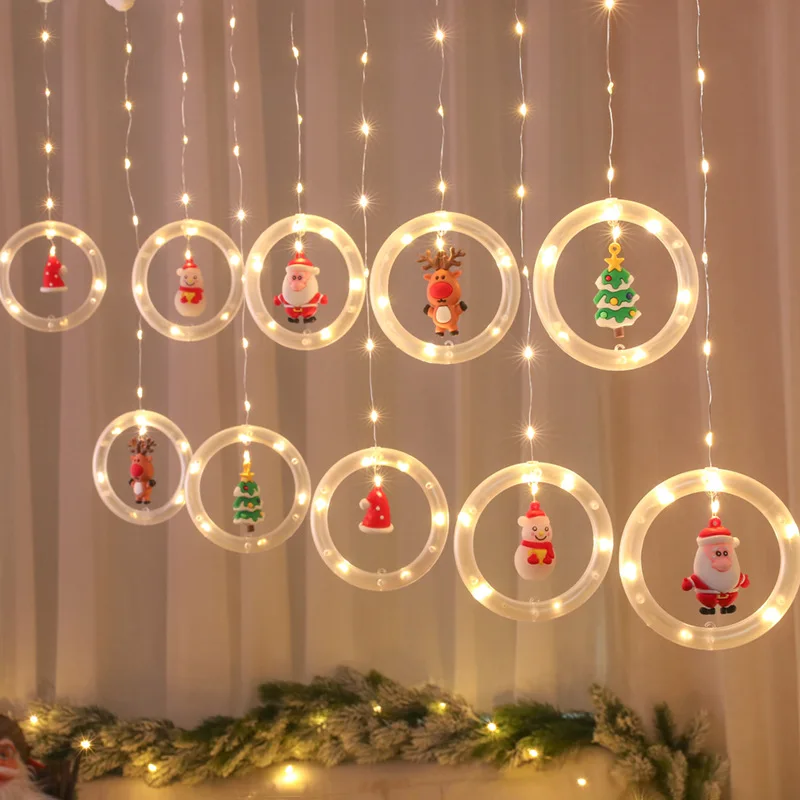 New Warm White Christmas Led Light Xmas Curtain String Light Christmas Decorations Indoor