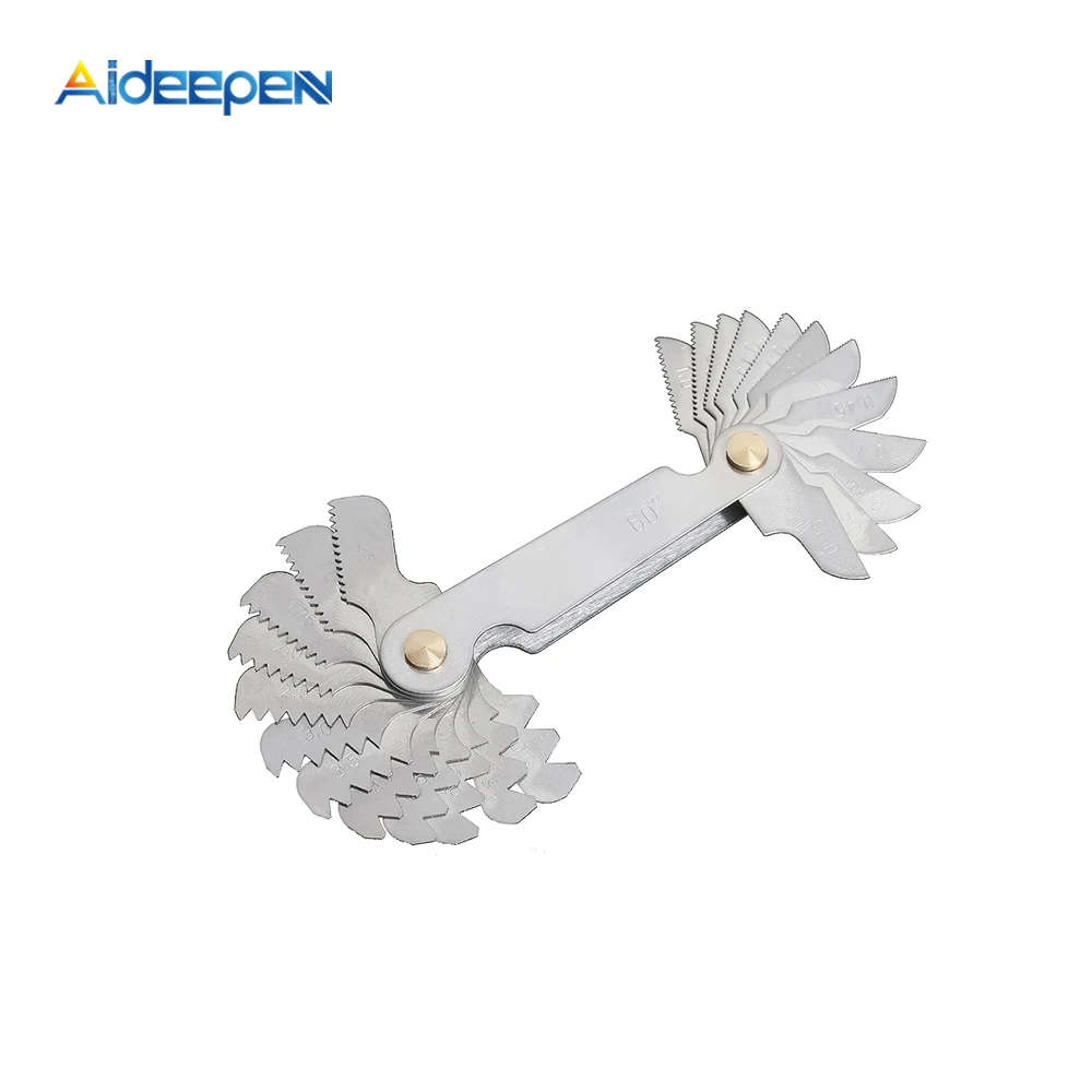 60 Degree Thread Plug Gauge Metric Imperial Gear Tooth Screw Pitch Gauges Carbon Steel Measuring Tool Tap Thread Measurement