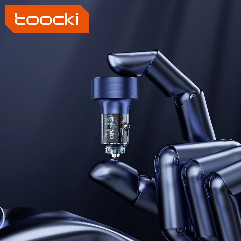 Toocki new PD 60W car charger fast charging Spring Fast Charging Cable multifunction usb c car charger with cable