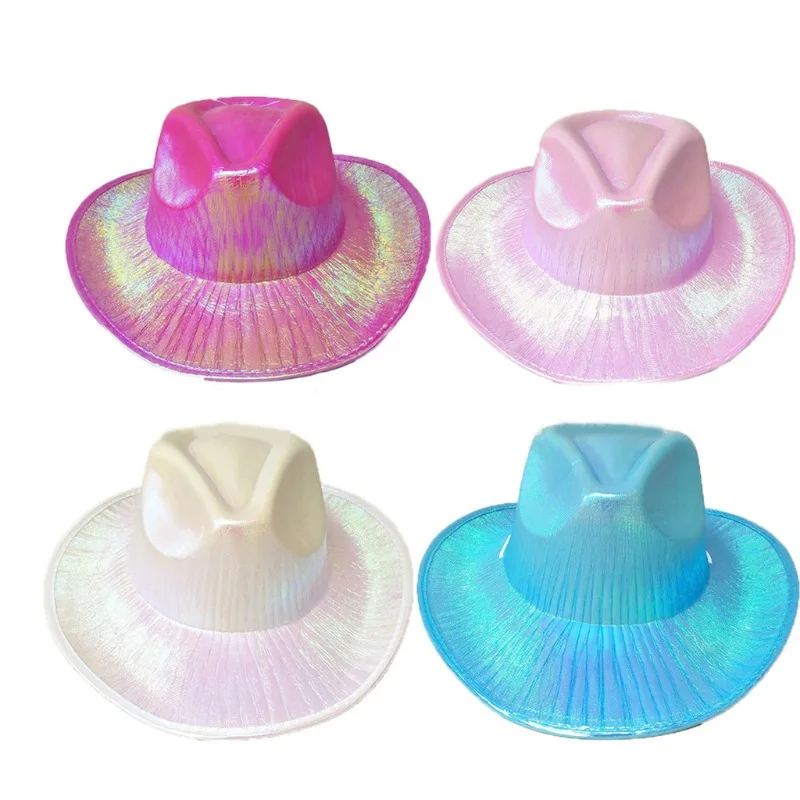 Western Style Cowgirl Hats For Women Men Fedora Hat Pink Cowboy Hats